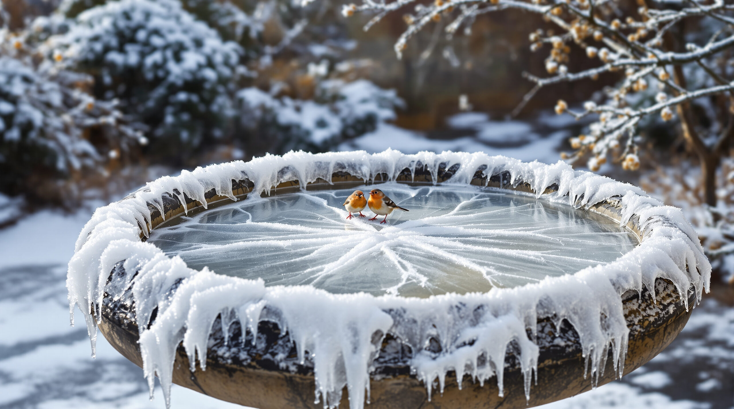 Donner de l’eau aux oiseaux quand il gèle : l’erreur de température qui peut les tuer
