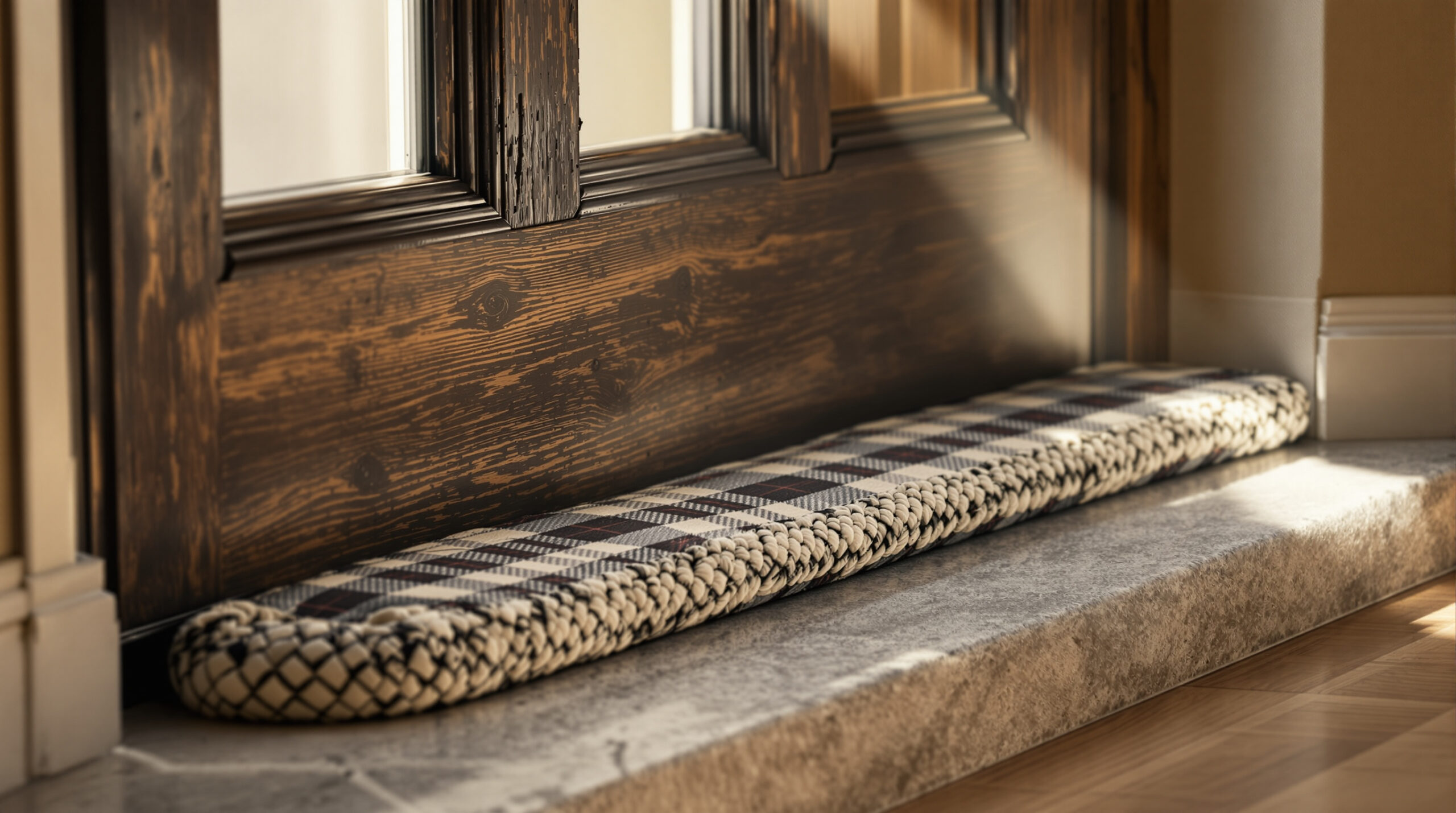 Porte d’entrée qui laisse passer le froid : le boudin fait maison qui stoppe net les courants d’air